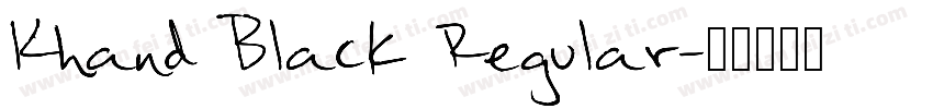 Khand Black Regular字体转换